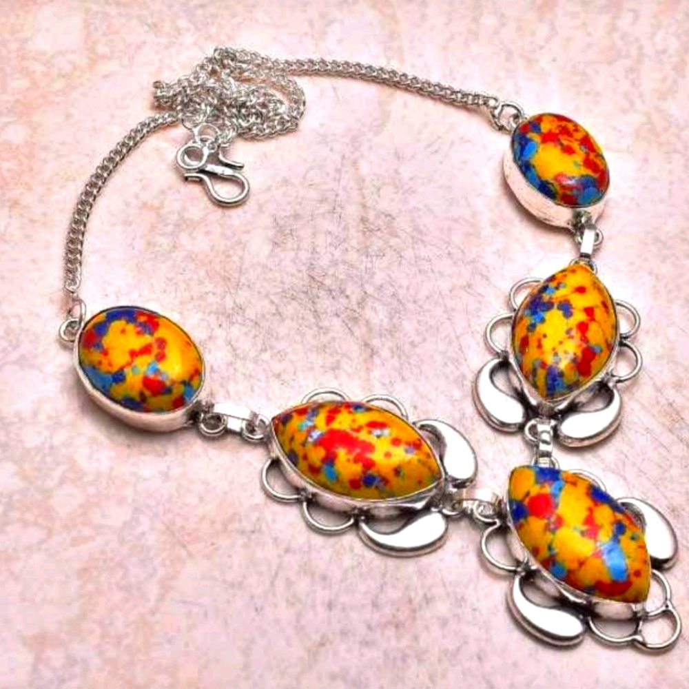 Yellow rare mosaic jasper!